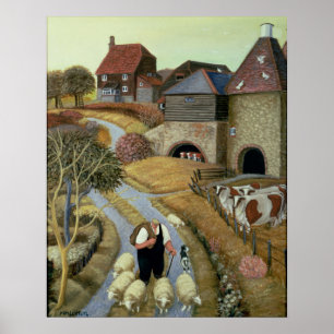 Póster Granja callejera francesa