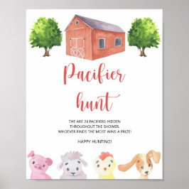 Póster Granja - caza de chupete