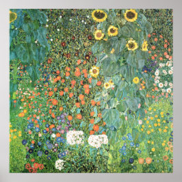 Póster Granja con girasoles de Gustav Klimt