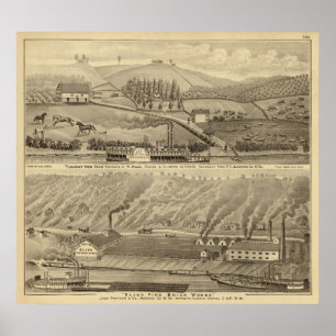 Póster Granja con vistas agradables