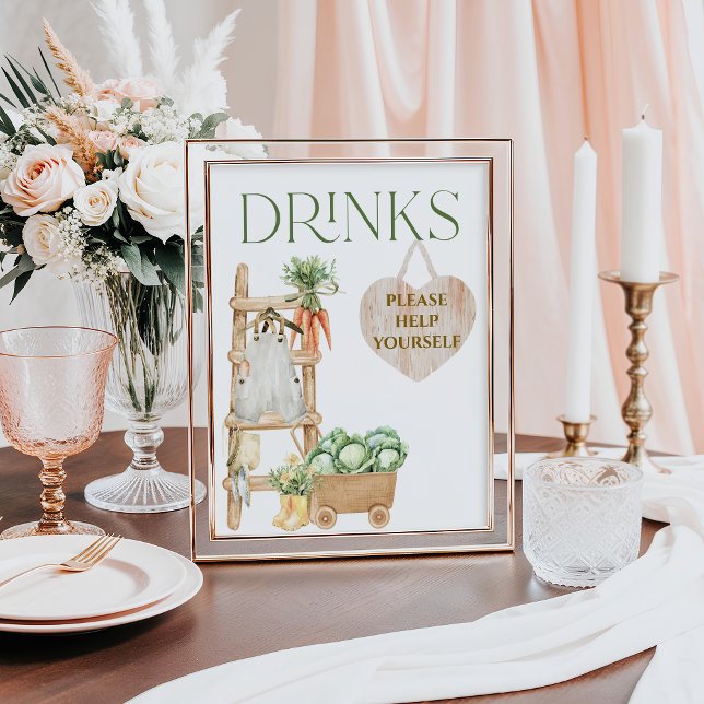 Póster Granja cultivada localmente Rústica Baby Shower Be (Subido por el creador)