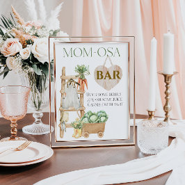 Póster Granja cultivada localmente Rústica Baby Shower Mo