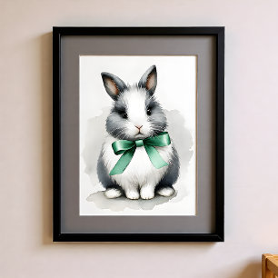 Póster Granja de Animales de Conejo para Guardería Toque 