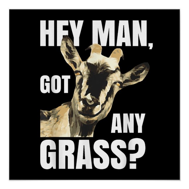 Póster Granja de cabra divertida regalo de meme de animal (Anverso)