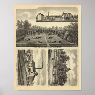 Póster Granja de Creek de Turquía, Nebraska