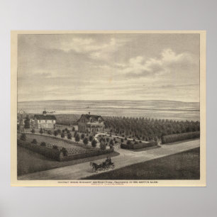 Póster Granja de la arboleda, heno ciudad, Kansas