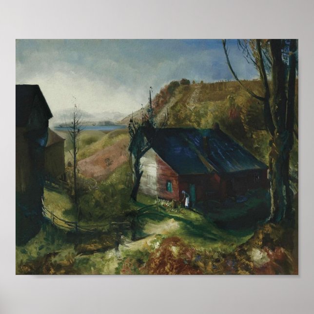 Póster Granja de montaña de George Bellows (1922) (Frente)