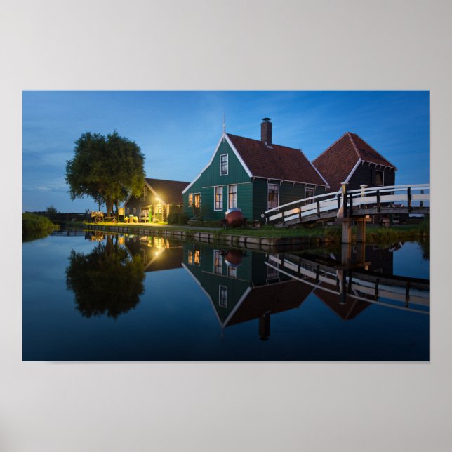 Póster Granja de queso en plena penumbra en Holanda (Frente)