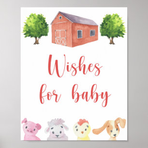 Póster Granja - Deseos para el bebé