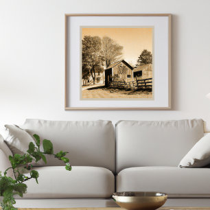 Póster Granja dulce de granja en casa