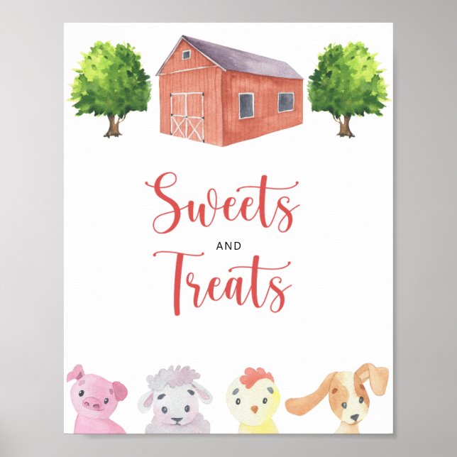 Póster Granja - Dulces y golosinas (Frente)