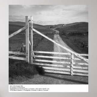 Póster Granja en las colinas de Montezuma por Ansel Adams