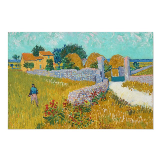 Póster Granja en Provenza - Vincent van Gogh (Anverso)