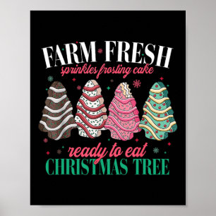 Póster Granja Fresca Árbol de Navidad Navidad Navidad Fam