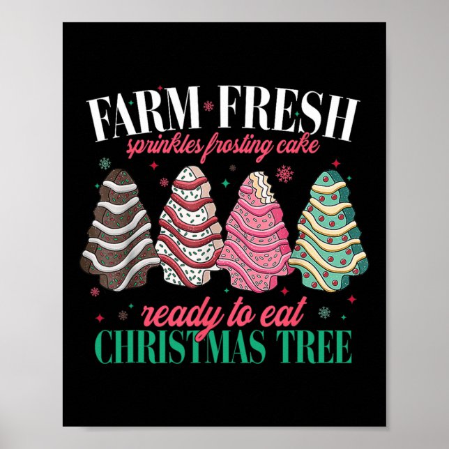Póster Granja Fresca Árbol de Navidad Navidad Navidad Fam (Frente)