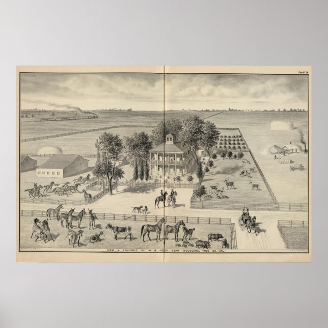 Póster Granja Gibson, Woodland (Frente)