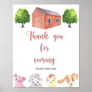Póster Granja - Gracias por venir