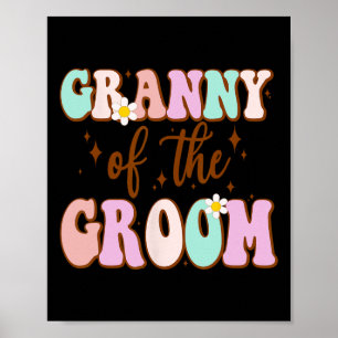 Póster Granja Groovy De La Ducha De Boda Groom De Gro