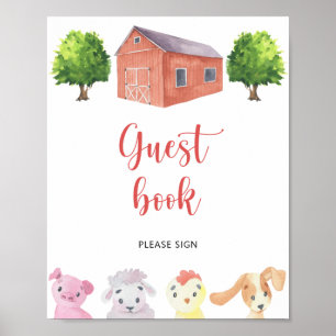 Póster Granja \ Libro de invitado