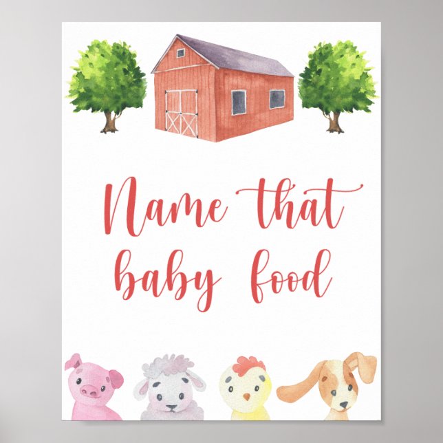 Póster Granja - nombre a ese bebé (Frente)