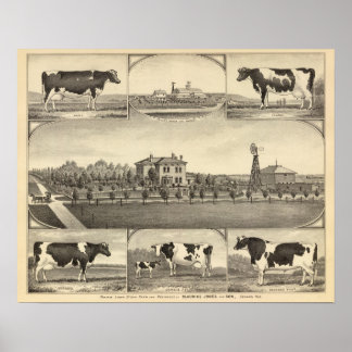 Póster Granja Prairie Lawn, Nebraska