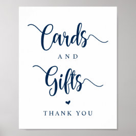 Póster Granja rústica, azul marino, tarjetas de matrimoni