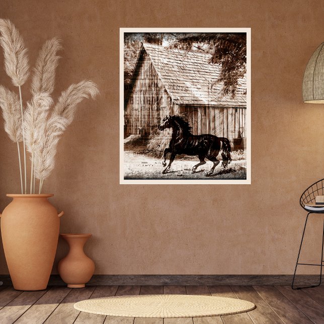 Póster Granja rústica establo caballo (Subido por el creador)
