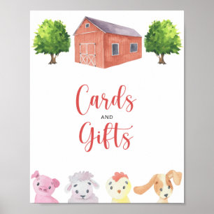 Póster Granja - tarjetas y regalos de bebé ducha