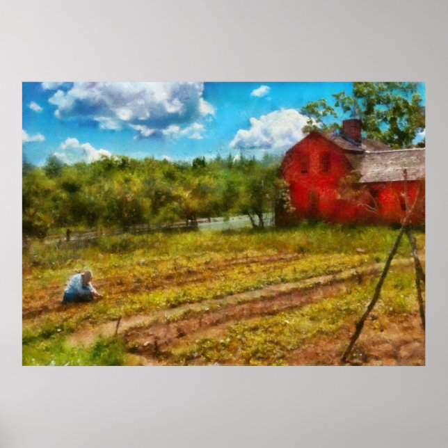 Póster Granja - Trabajo de granja (Frente)