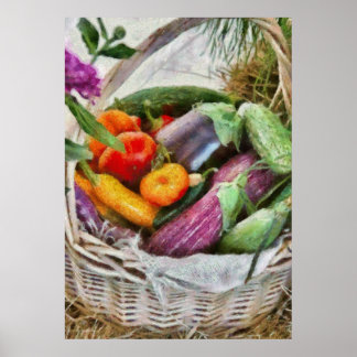Póster Granja - Verduras Frescas