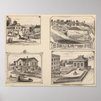 Póster granja y acueductos de Hydeville