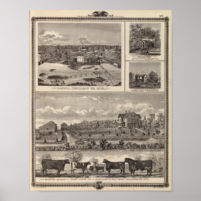 Póster Granja y residencia de Nashua (Frente)