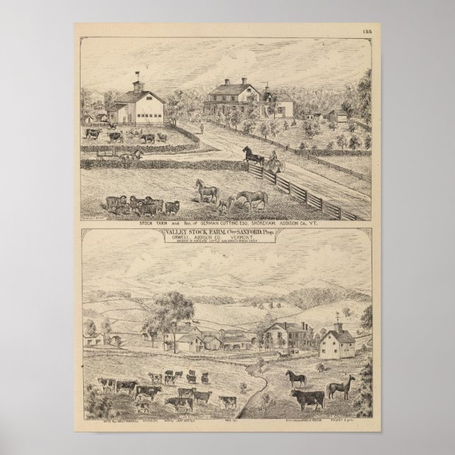 Póster Granja y residencia en Shoreham (Frente)