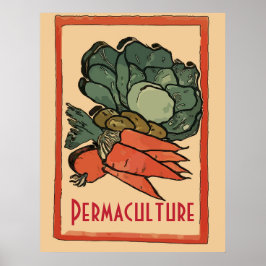 Póster Granjas de permacultura , personalizar
