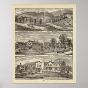 Póster Granjas, residencias, tiendas