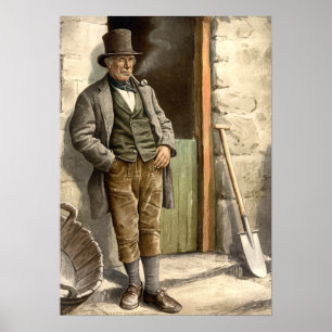Póster Granjero campesino irlandés