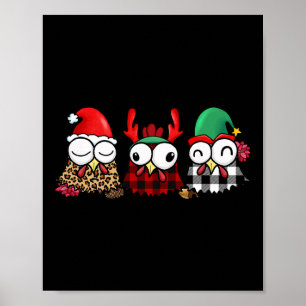 Póster Granjero De Pollos Divertido Para Navidades Famili