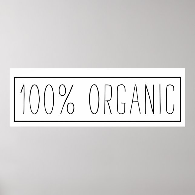 Póster Granjero Inspirado 100% Orgánico (Frente)