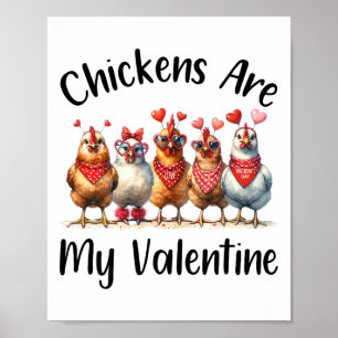 Póster Granjeros Divertidos - Hombres Mujeres El Pollo Es