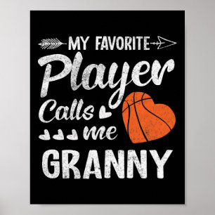 Póster Granny Basketball: Mi jugador favorito me llama gr