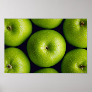 Póster Granny Smith manzanas