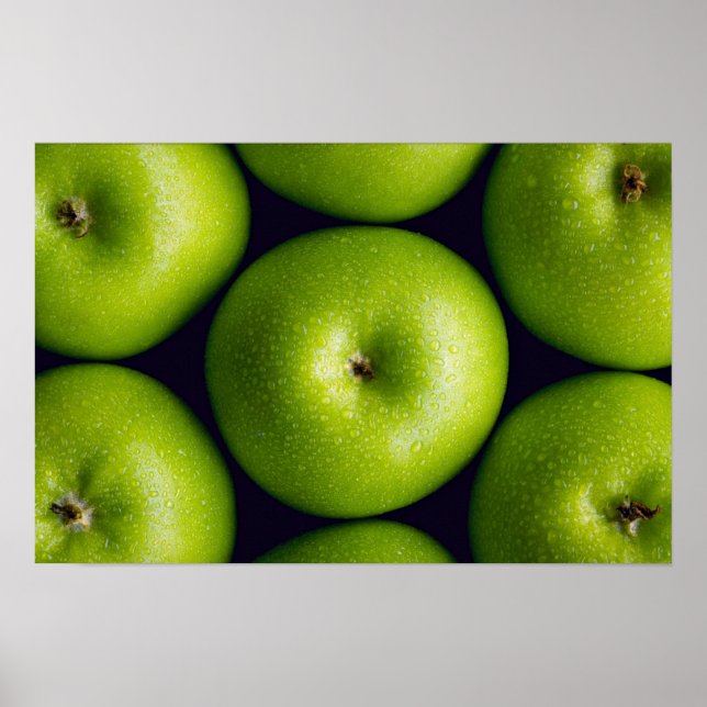 Póster Granny Smith manzanas (Frente)