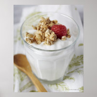 Granola, avena, tostada, fruta, berry, frambuesa