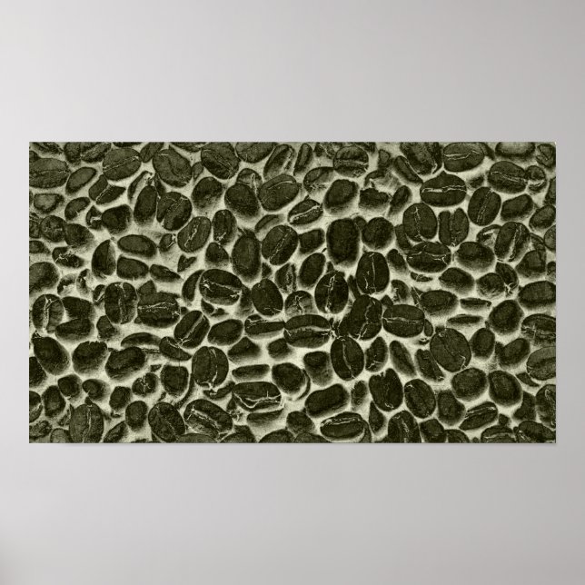 Póster granos de café de cacao (Frente)