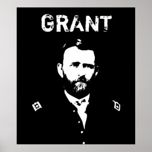 Póster Grant — Blanco y negro