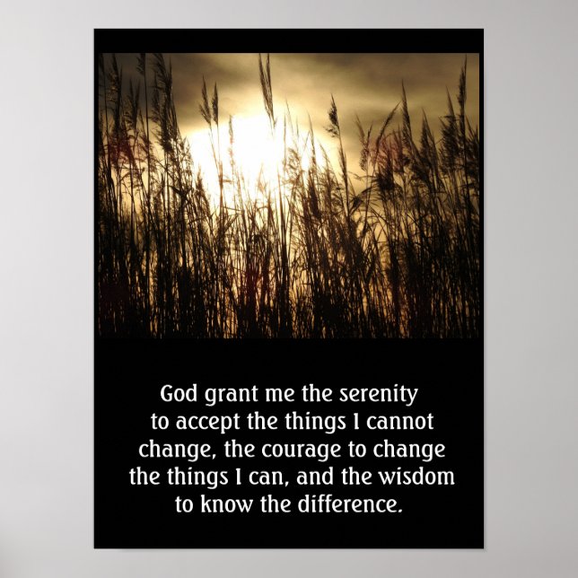 Póster Grant Me Serenity - Serenity Prayer Art Print (Frente)
