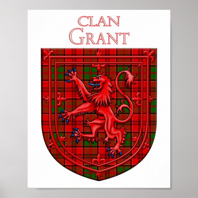 Póster Grant Tartan Scottish Plaid Lion Rampant (Frente)