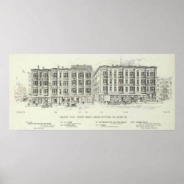 Póster Grant West side Sutter y Bush (Frente)