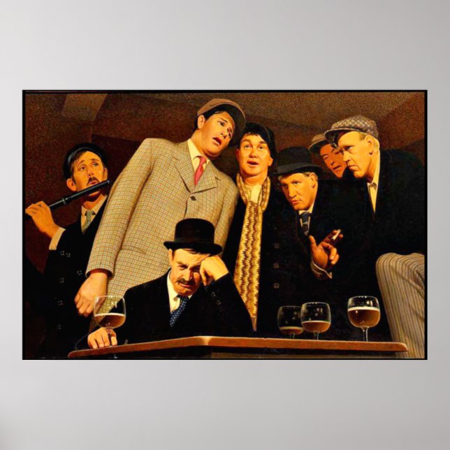 Póster Grant Wood - Balada Sentimental (Frente)