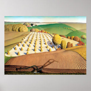 Póster Grant Wood - Caer Poluendo